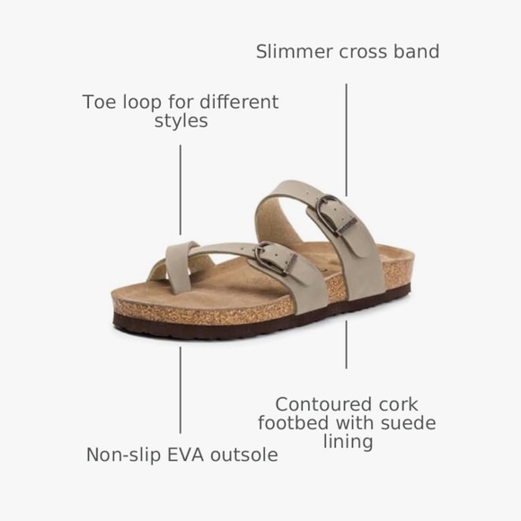 Women's Tan Sandals - Picture 2 of 6